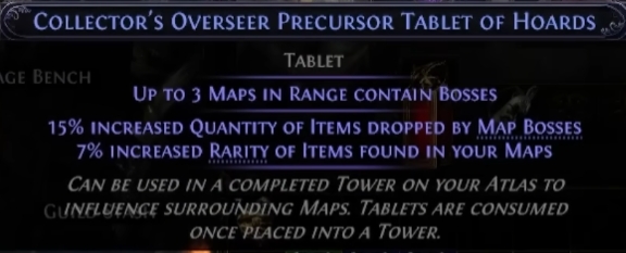 collectors overseer precursor tablet of hoards